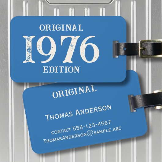 1976オリジナル版オン海ブルー ラゲッジタグ