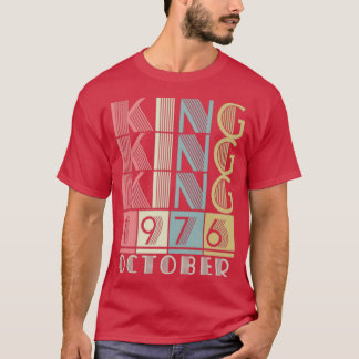 1976キング10月レトロヴィンテージ誕生日 Tシャツ