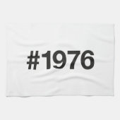 1976ハッシュタグ49年誕生日記念日 キッチンタオル (横)