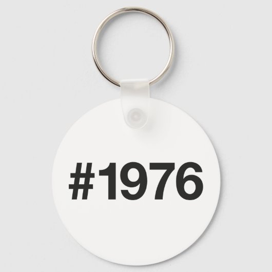 1976ハッシュタグ49年誕生日記念日 キーホルダー (正面)