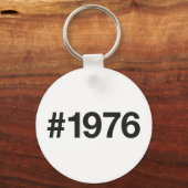 1976ハッシュタグ49年誕生日記念日 キーホルダー (正面)