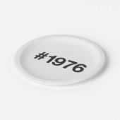 1976ハッシュタグ49年誕生日記念日 ペーパープレート (アングル)