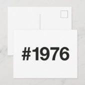 1976ハッシュタグ49年誕生日記念日 ポストカード (正面/裏面)