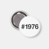 1976ハッシュタグ49年誕生日記念日 マグネット (正面/裏面)
