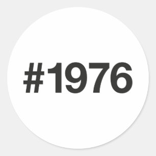 1976ハッシュタグ49年誕生日記念日 ラウンドシール