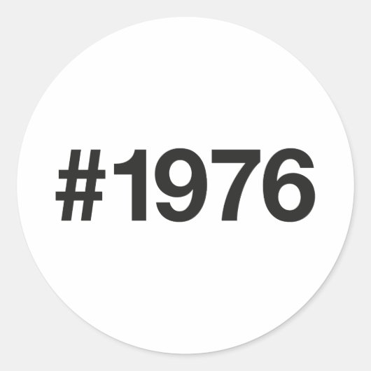 1976ハッシュタグ49年誕生日記念日 ラウンドシール (正面)