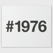 1976ハッシュタグ49年誕生日記念日 ラッピングペーパー (フラット)