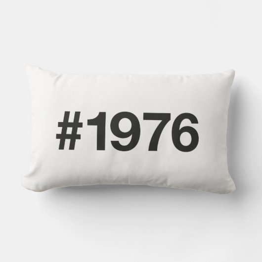 1976ハッシュタグ49年誕生日記念日 ランバークッション (正面)