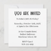 1976レトロストライプサンセットヴィンテージ 招待状 (裏面)