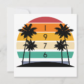 1976レトロストライプサンセットヴィンテージ 招待状 (正面)