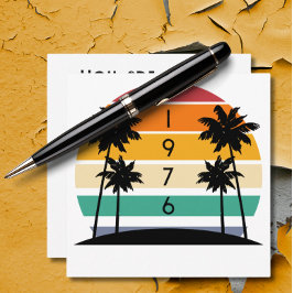 1976レトロストライプサンセットヴィンテージ 招待状