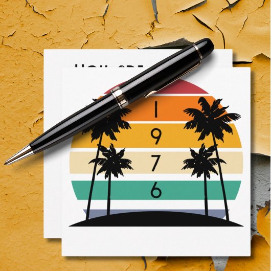 1976レトロストライプサンセットヴィンテージ 招待状