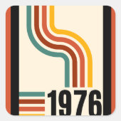 1976レトロストライプヴィンテージ スクエアシール (正面)