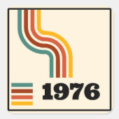 1976レトロヴィンテージポスター誕生日または懇親会 スクエアシール (正面)