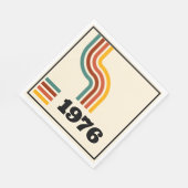 1976レトロヴィンテージポスター誕生日または懇親会 スタンダードランチョンナプキン (角)