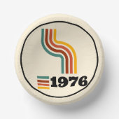 1976レトロヴィンテージポスター誕生日または懇親会 ペーパーボウル (正面)