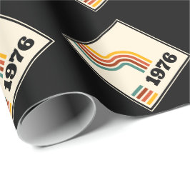 1976レトロヴィンテージポスター誕生日または懇親会 ラッピングペーパー