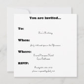 1976レトロヴィンテージポスター誕生日または懇親会 招待状 (裏面)