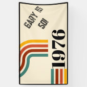 1976レトロヴィンテージポスター50誕生日ブラック 横断幕 (縦)
