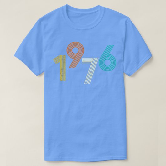 1976レトロ誕生日ヴィンテージ Tシャツ (デザイン正面)