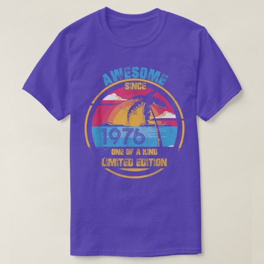 1976年から46歳素晴らしのヴィンテージ誕生 Tシャツ (デザイン正面)