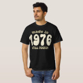 1976年に作られたまだ揺れるヴィンテージ数 Tシャツ (正面フル)