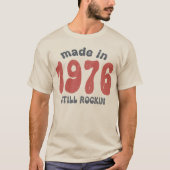 1976年に作られたまだ揺れるヴィンテージ数 Tシャツ (正面)