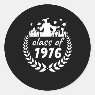 1976年の卒業又は懇親会デザイン ラウンドシール