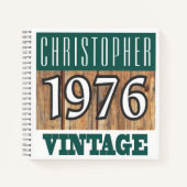 1976年の名前ヴィンテージ・ノートブック ノートブック (正面)