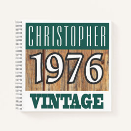 1976年の名前ヴィンテージ・ノートブック ノートブック