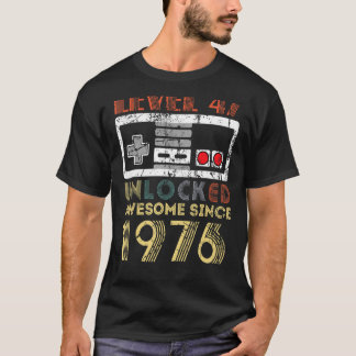 1976年の第47誕生日シャツ女子生まれ男性レベル4 Tシャツ