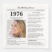 1976年の誕生日の新聞 (正面)