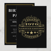 1976年の誕生日パーソナライズされたパーティーへの招待 招待状 (正面/裏面)