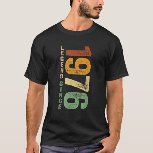 1976年の誕生日伝説1976年の生まれ贈物 Tシャツ (正面)
