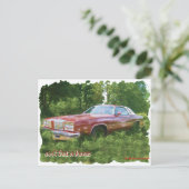 1976年オールズモバイルカトラススープリームクーペ。 ポストカード (スタンド正面)