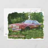 1976年オールズモバイルカトラススープリームクーペ。 ポストカード (正面/裏面)