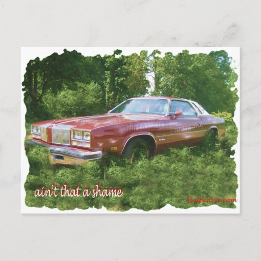 1976年オールズモバイルカトラススープリームクーペ。 ポストカード (正面)