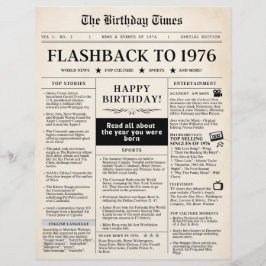 1976年モック新聞誕生日紙シート