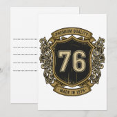 1976年ヴィンテージクレスト プレミアム品質デザイン 招待状 (正面/裏面)