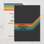 1976年ヴィンテージスタイル誕生日 招待状 (正面/裏面)