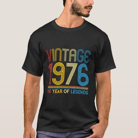 1976年ヴィンテージ1976年誕生日伝説用の贈答品 Tシャツ (正面)