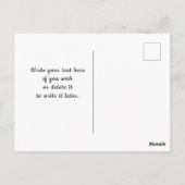 1976年以来のヴィンテージヘッドホン ポストカード (裏面)