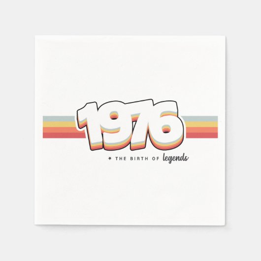 1976年伝説の誕生 スタンダードカクテルナプキン (正面)