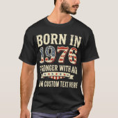 1976年生まれのカスタム周年記念 Tシャツ (正面)