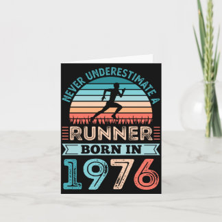 1976年生まれのメンズランナー 50歳の誕生日ラン カード