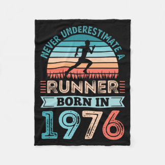 1976年生まれのメンズランナー 50歳の誕生日 ランニング フリースブランケット