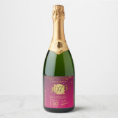 1976年生まれ 50歳の誕生日パーティー ピンクビール ラベル (正面)