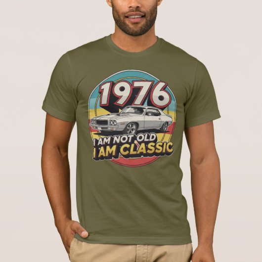 1976年私は歳ではない私はクラシック Tシャツ (正面)