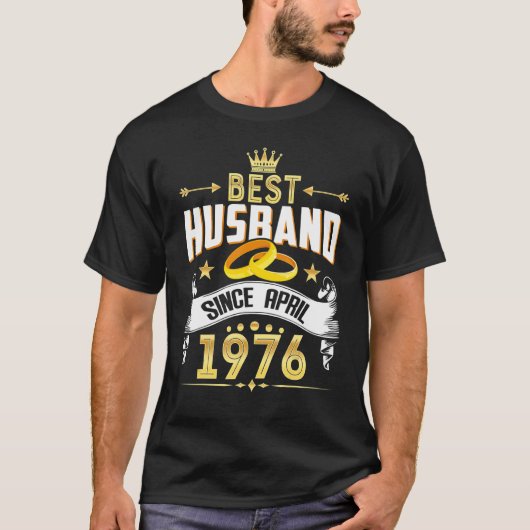 1976年結婚以来最高の46周年夫 Tシャツ (正面)