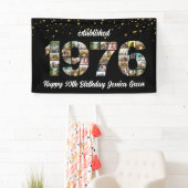 1976年設立 50歳の誕生日フォトコラージュ 横断幕 (インサイチュ)